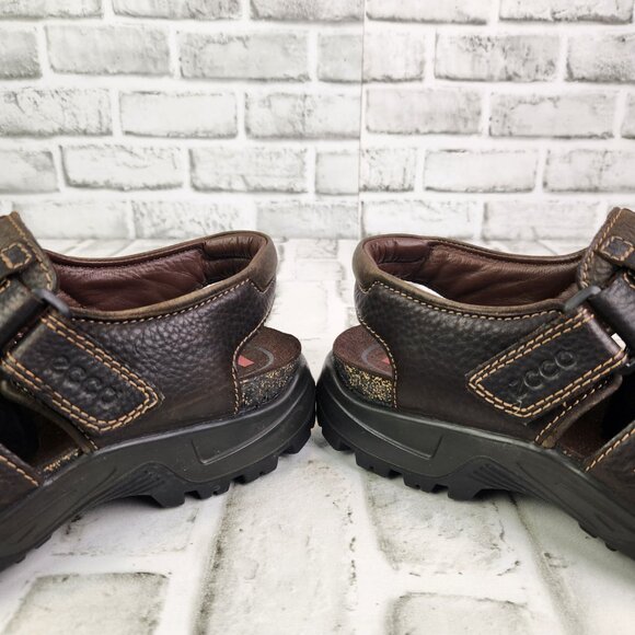 ECCO CAS Fisherman Sandal Men\'s US 7-7.5 UK 41 Dark Brown Leather Close Toe Shoe main image 5